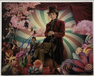 Timothee Chalamet Signed Autographed "Wonka" Glossy 8x10 Photo - Lifetime COA