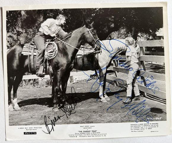 Brian Keith & Hayley Mills Signed Autographed 