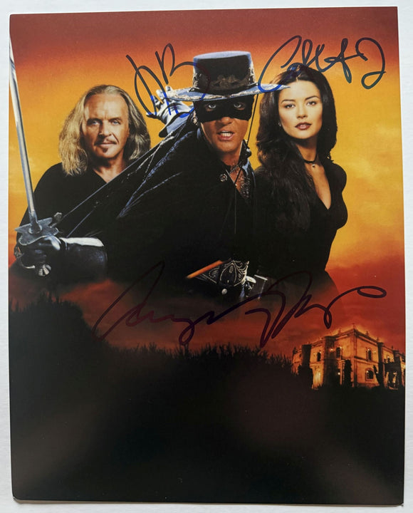 Anthony Hopkins, Antonio Banderas & Catherine Zeta-Jones Signed Autographed 