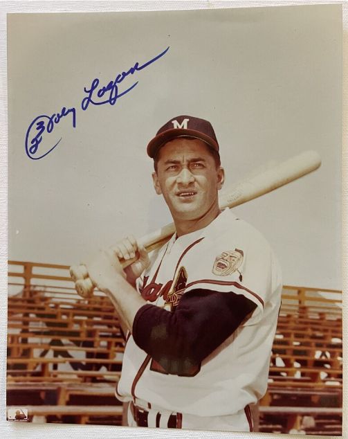 Johnny Logan (d. 2013) Signed Autographed Glossy 8x10 Photo - Milwaukee Braves