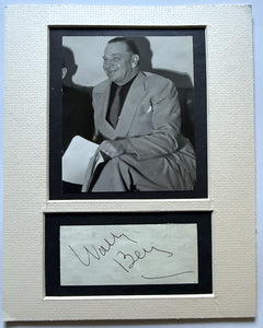 Wallace Beery (d. 1949) Signed Autographed Vintage Matted Signature - Lifetime COA