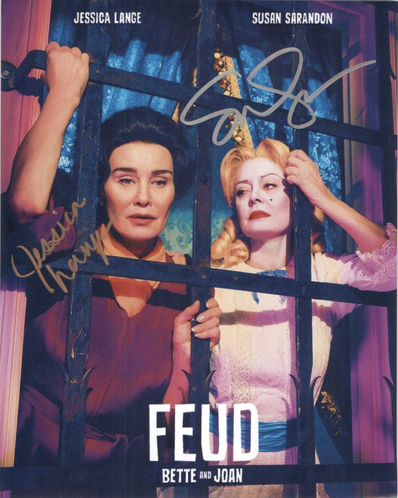 Susan Sarandon & Jessica Lange Signed Autographed 'Feud' Glossy 8x10 Photo - COA Matching Holograms