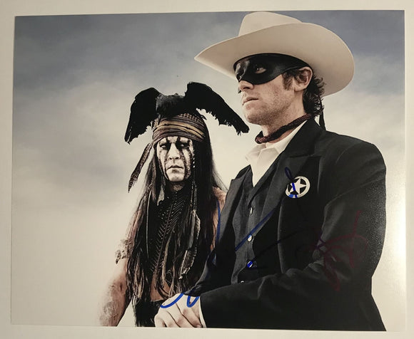 Johnny Depp & Armie Hammer Signed Autographed 
