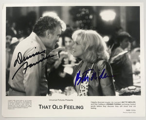 Dennis Farina & Bette Midler Signed Autographed "That Old Feeling" Glossy 8x10 Photo - Lifetime COA