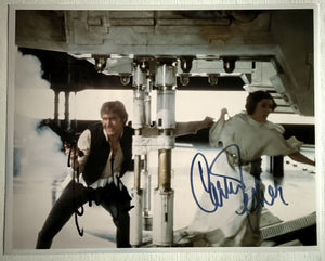 Harrison Ford & Carrie Fisher Signed Autographed "Star Wars" Glossy 8x10 Photo - Lifetime COA