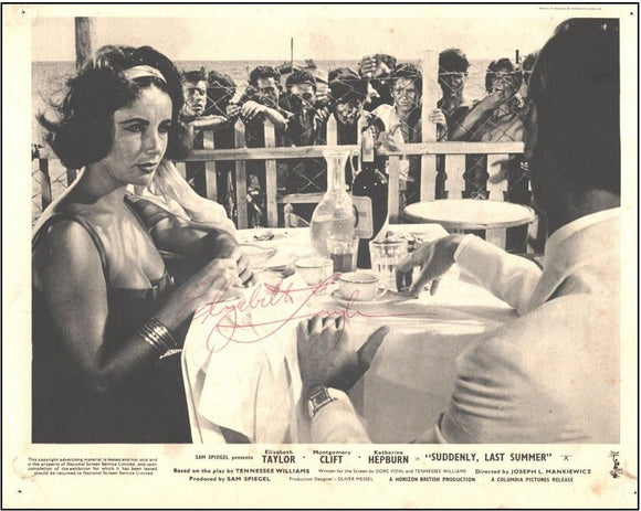 Elizabeth Taylor (d. 2011) Signed Autographed Vintage 