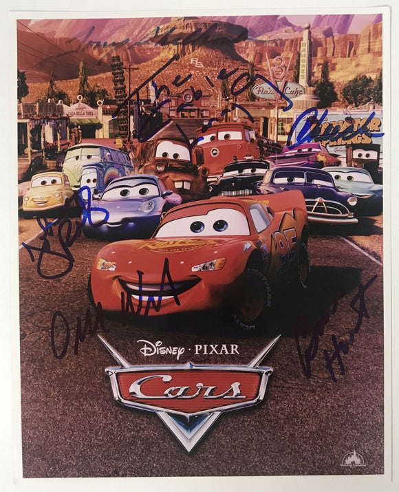 Cars Cast Signed Autographed Glossy 8x10 Photo - Lifetime COA