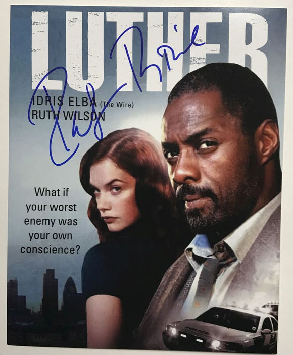 Idris Elba & Ruth Wilson Signed Autographed 