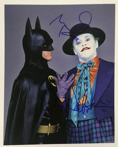 Michael Keaton & Jack Nicholson Signed Autographed "Batman" Glossy 8x10 Photo - Lifetime COA