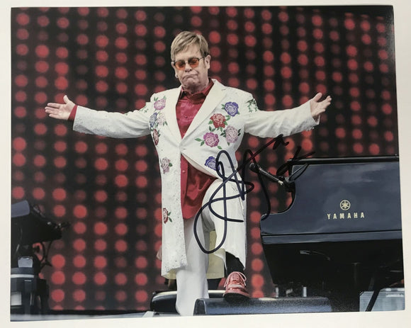 Elton John Signed Autographed Glossy 8x10 Photo - COA Matching Holograms