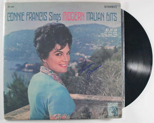 Connie Francis Signed Autographed "Modern Italian Hits" Record Album - COA Matching Holograms