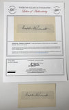 Franklin D. Roosevelt (d. 1945) Signed Autographed Vintage Signature Affixed to 3x5 Card - Todd Mueller COA