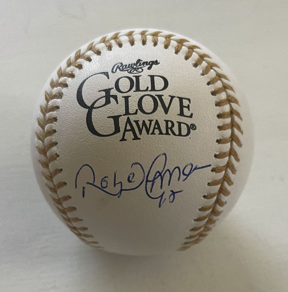 Roberto Alomar Signed Autographed Gold Glove Official Major League (OML) Baseball Side Panel - JSA Authenticated