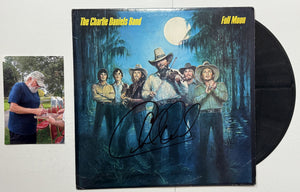 Charlie Daniels (d. 2020) Signed Autographed "Full Moon" Record Album - Lifetime COA