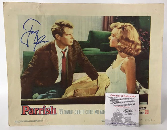 Troy Donahue (d. 2001) Signed Autographed Vintage 