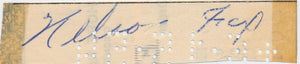 Nellie Fox (d. 1975) Signed Autographed Vintage Signature Cut RARE - Mueller COA