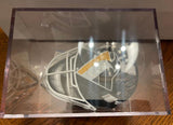 Mario Lemieux Signed Autographed Pittsburgh Penguins Mini Hockey Helmet w/ Game Ticket - Lifetime COA
