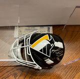 Mario Lemieux Signed Autographed Pittsburgh Penguins Mini Hockey Helmet w/ Game Ticket - Lifetime COA