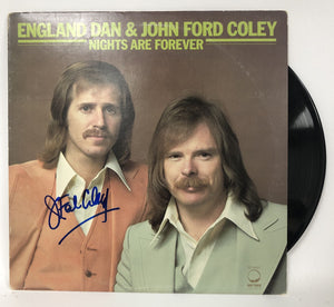 John Ford Coley Autographed "Nights Are Forever" Record Album - COA Matching Holograms