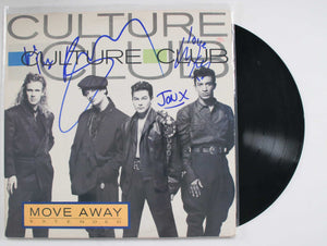 Culture Club w/Boy George Band Signed Autographed "Move Awaye" Record Album - COA Matching Holograms