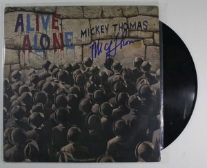 Mickey Thomas Signed Autographed "Alive Alone" Record Album - COA Matching Holograms