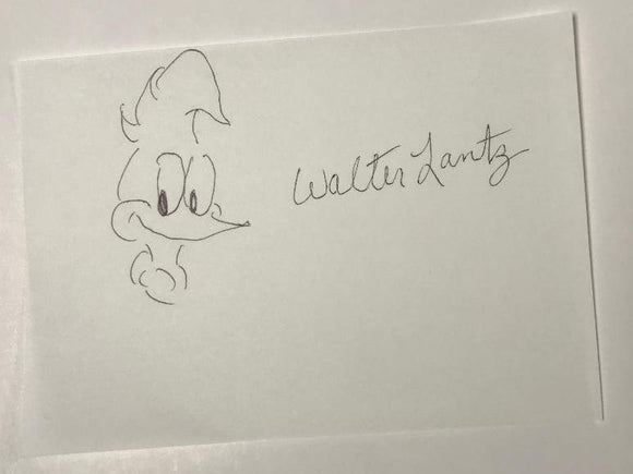 Walter Lantz (d. 1994) Signed Autographed 6.5