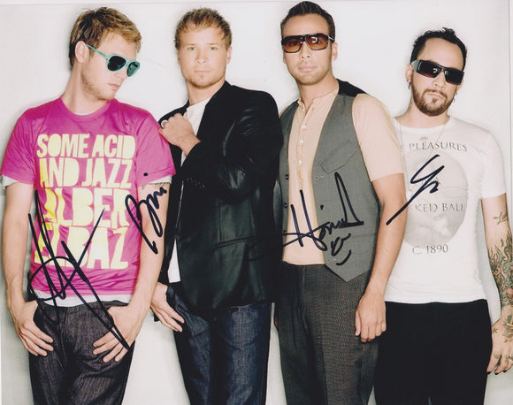 Backstreet Boys Band Signed Autographed Glossy 8x10 Photo - COA Matching Holograms