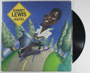 Ramsey Lewis Signed Autographed "Routes" Record Album - COA Matching Holograms