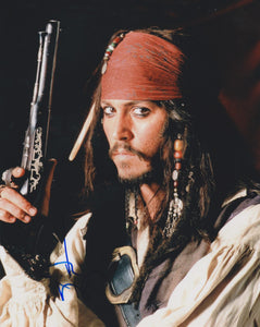 Johnny Depp Signed Autographed "Pirates of the Caribbean" Glossy 8x10 Photo - COA Matching Holograms