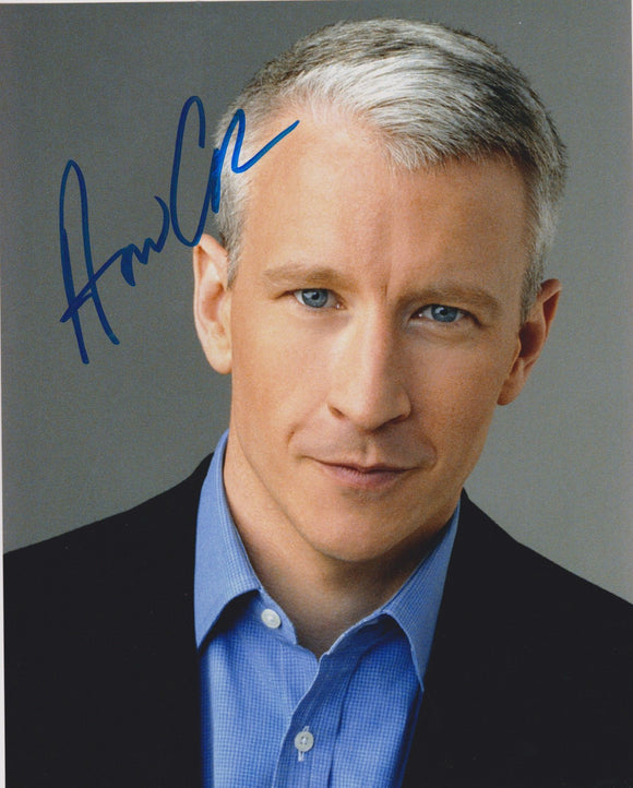 Anderson Cooper Signed Autographed Glossy 8x10 Photo - COA Matching Holograms