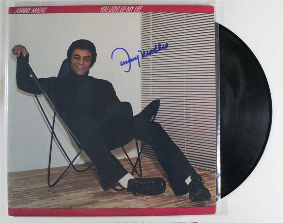 Johnny Mathis Signed Autographed 'You Light Up My Life' Record Album - COA Matching Holograms