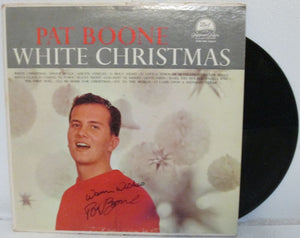 Pat Boone Signed Autographed "White Christmas" Record Album - COA Matching Holograms