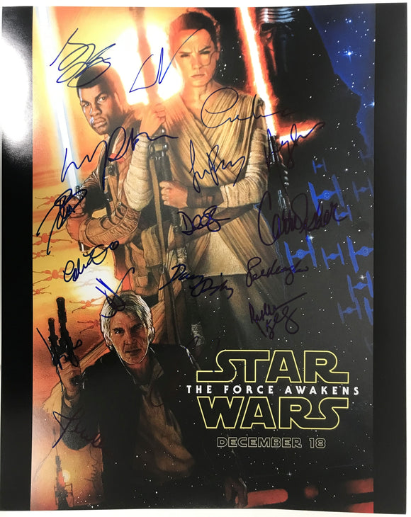 Star Wars The Force Awakens Signed Autographed Glossy 16x20 Photo - COA Matching Holograms