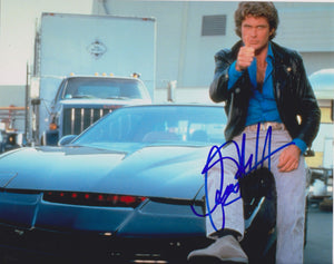 David Hasselhoff Signed Autographed "Knight Rider" Glossy 8x10 Photo - COA Matching Holograms