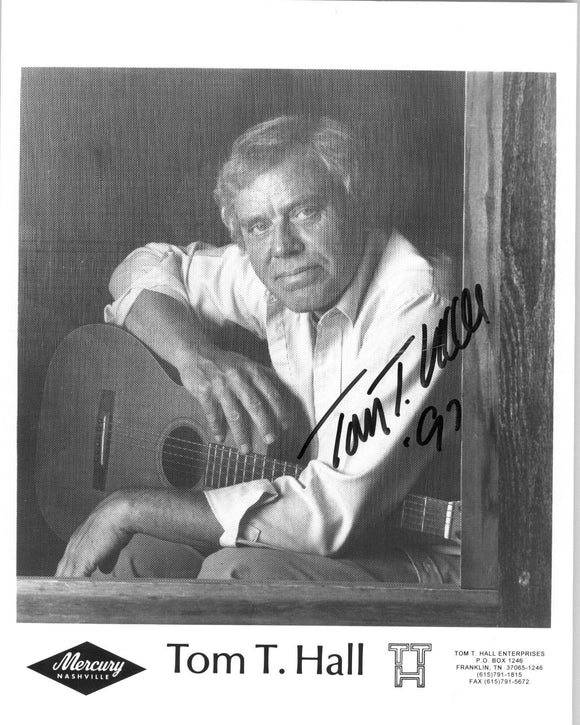 Tom T. Hall Signed Autographed Glossy 8x10 Photo - COA Matching Holograms