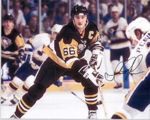 Mario Lemieux Signed Autographed Glossy 8x10 Photo Pittsburgh Penguins - COA Matching Holograms