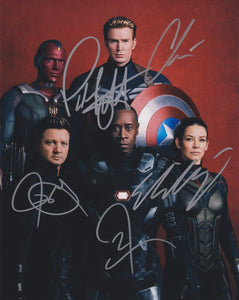 The Cast of The Avengers Signed Autographed Glossy 8x10 Photo - COA Matching Holograms
