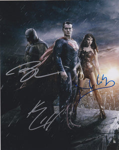 Ben Affleck, Gal Gadot & Henry Cavill Signed Autographed "Justice League" Glossy 8x10 Photo - COA Matching Holograms