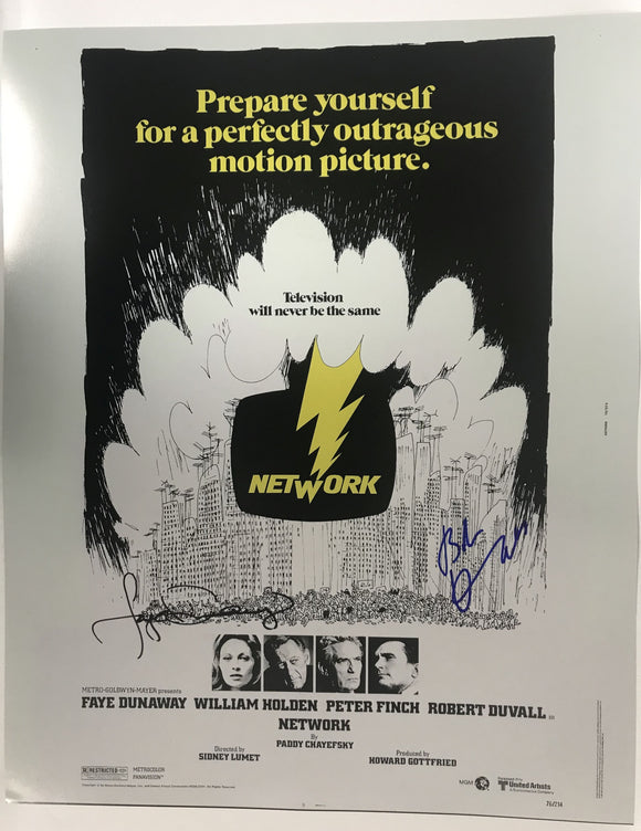 Robert Duvall & Faye Dunaway Signed Autographed 