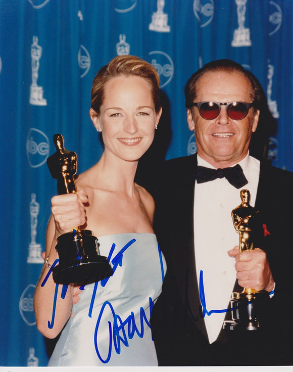 Helen Hunt & Jack Nicholson Signed Autographed Academy Awards Glossy 8x10 Photo - COA Matching Holograms