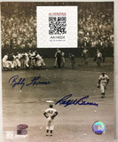 Bobby Thomson & Ralph Branca Signed Autographed "Shot Heard Round the World" Glossy 8x10 Photo - AVI Authenticated