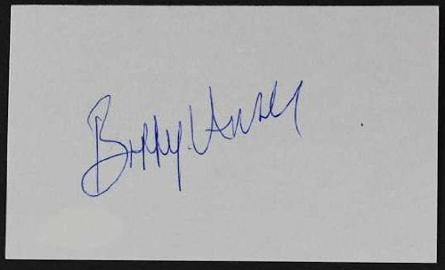 Bobby Unser Autographed Vintage 3x5 Index Card (JSA Certified)