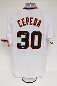 Orlando Cepeda Signed Autographed San Francisco Giants Throwback Baseball Jersey - JSA COA