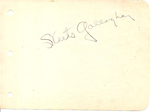 Skeets Gallagher (d. 1955) Signed Autographed Vintage 1930's Autograph Page