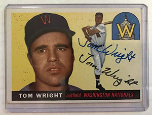 Tom Wright (d. 2017) Signed Autographed 1955 Topps Baseball Card - Washington Senators
