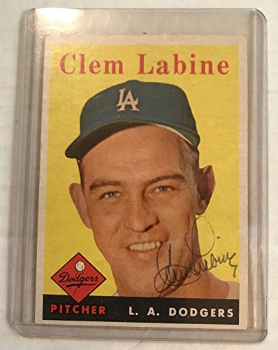 Clem Labine (d. 2007) Signed Autographed 1958 Topps Baseball Card - Los Angeles Dodgers