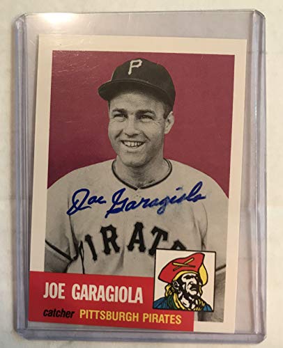 Joe Garagiola (d. 2016) Signed Autographed 1953 Topps Archives Baseball Card - Pittsburgh Pirates