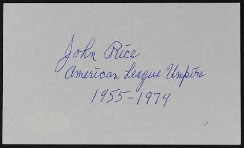 John Rice (1918 - 2011) Autographed Vintage 