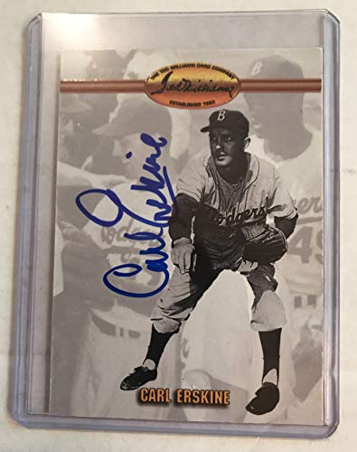 Carl Erskine Signed Autographed 1993 Ted Williams Co. Baseball Card - Brooklyn Dodgers