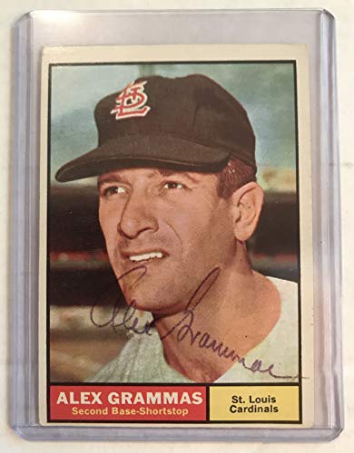 Alex Grammas Signed Autographed 1961 Topps Baseball Card - St. Louis Cardinals